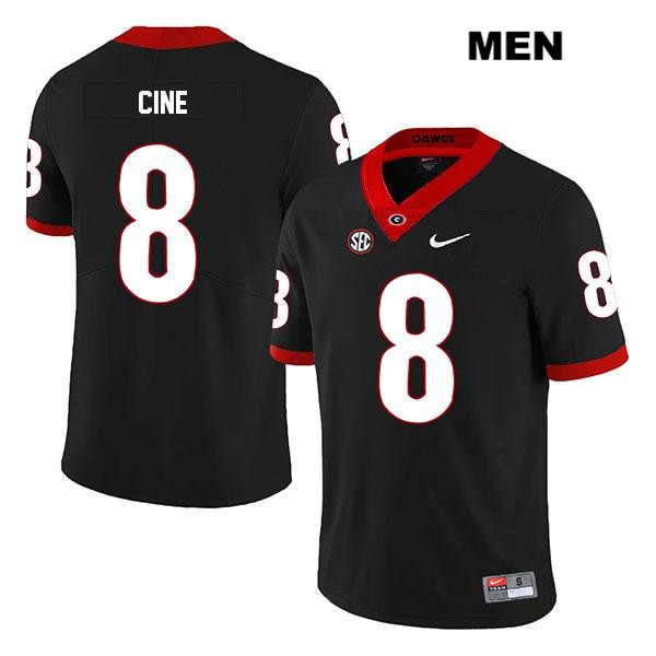 Georgia Bulldogs Men's Lewis Cine #8 NCAA Legend Authentic Black Nike Stitched College Football Jersey IWS3156OY